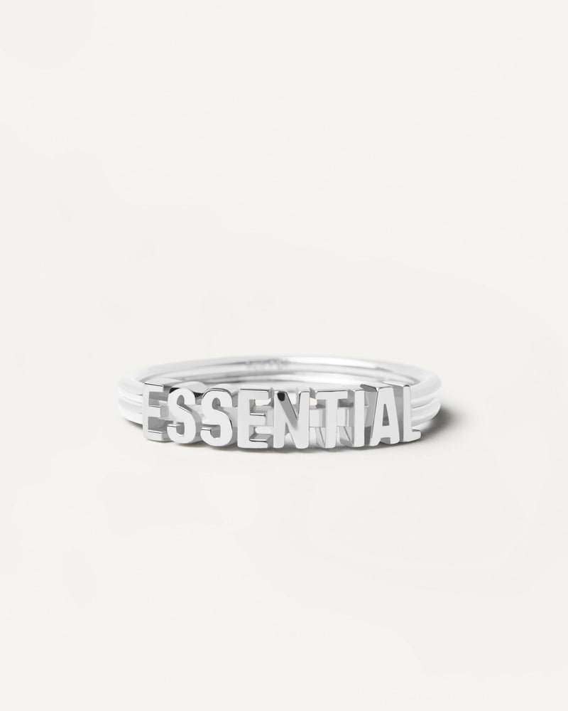 Essential claim ring in sterling silver with 3 bands design
