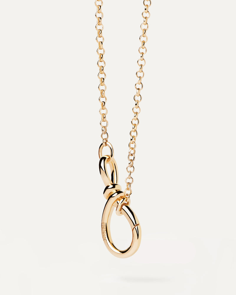 Chain necklace with a stacker clasp to layer pendants together