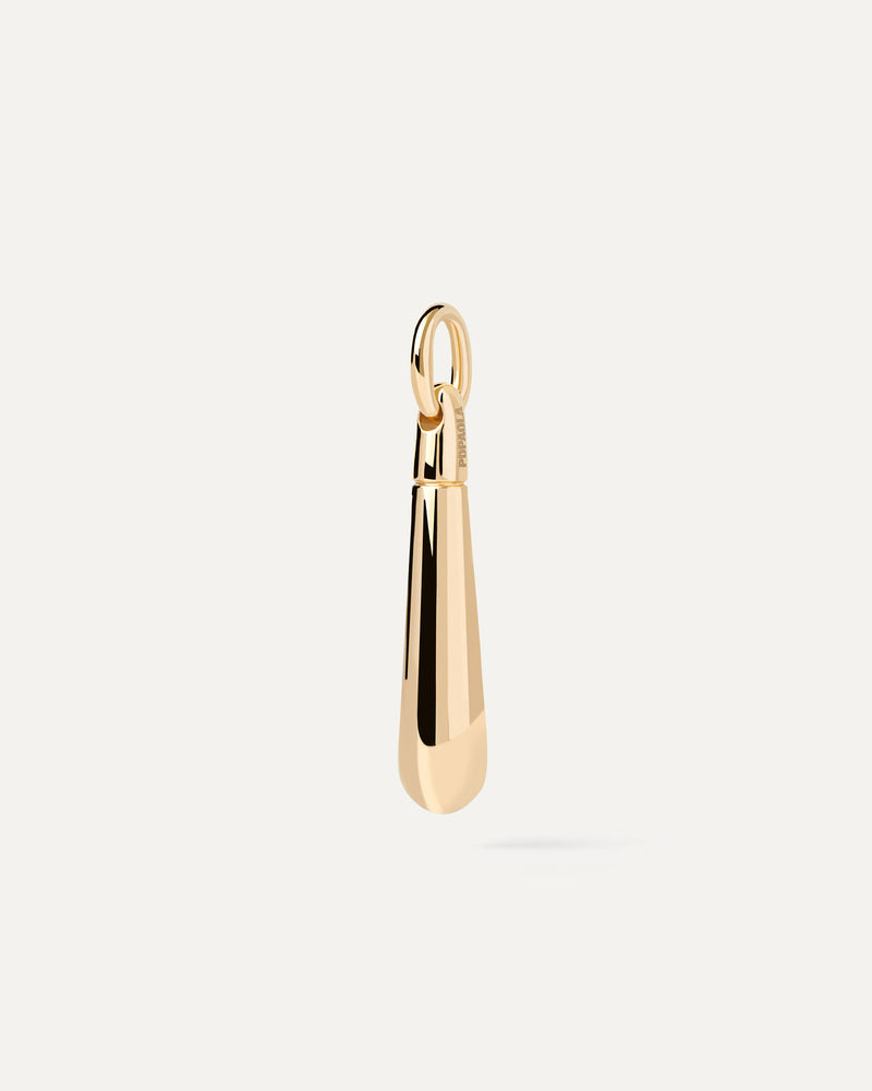 Stackable drop pendant to customize necklace or hoops