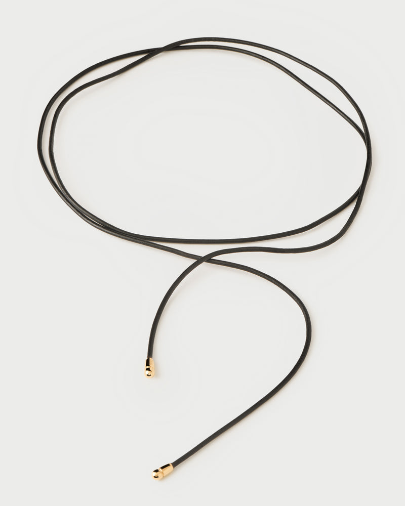 Black leather adjustable choker bow necklace that can be customized adding pendants