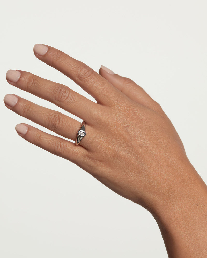 Karry Stamp Silver Ring - 
  
    Sterling Silver
  
