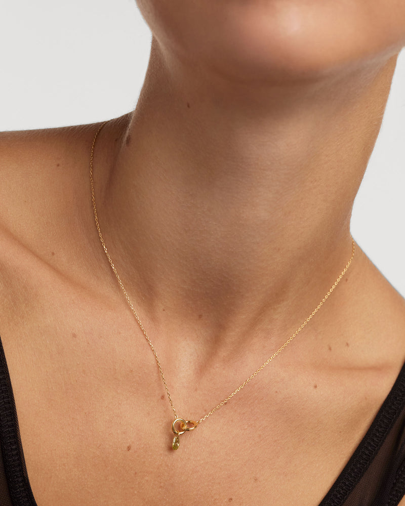 Green Lily necklace - 
  
    Sterling Silver / 18K Gold plating
  
