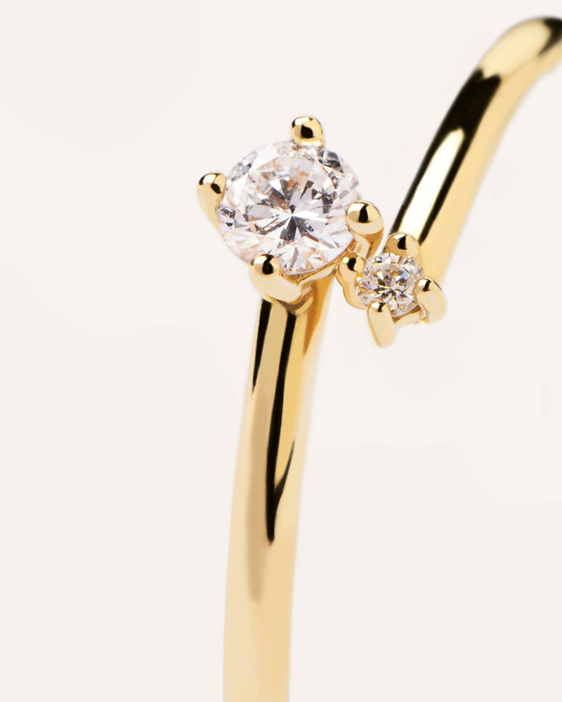 Diamonds and gold Duo Ring - 
  
    18K Gold
  
