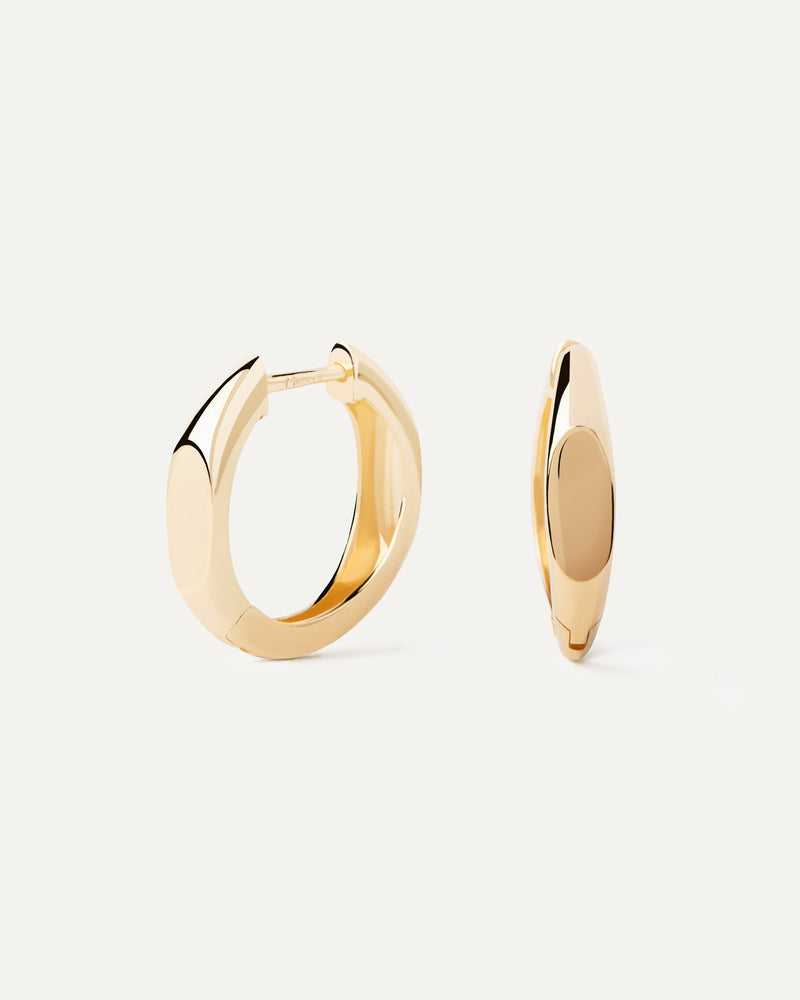 Gold Memoir Hoops - 
  
    18K Gold
  
