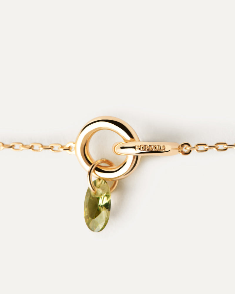 Green Lily necklace - 
  
    Sterling Silver / 18K Gold plating
  
