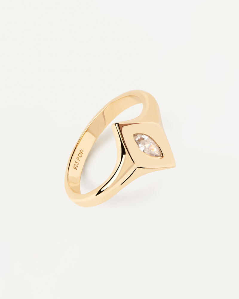 Kate Stamp Ring - 
  
    Sterling Silver / 18K Gold plating
  
