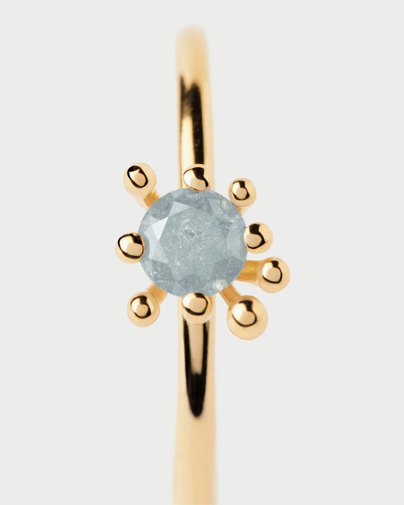 Grey Fleur ring - 
  
    Sterling Silver / 18K Gold plating
  
