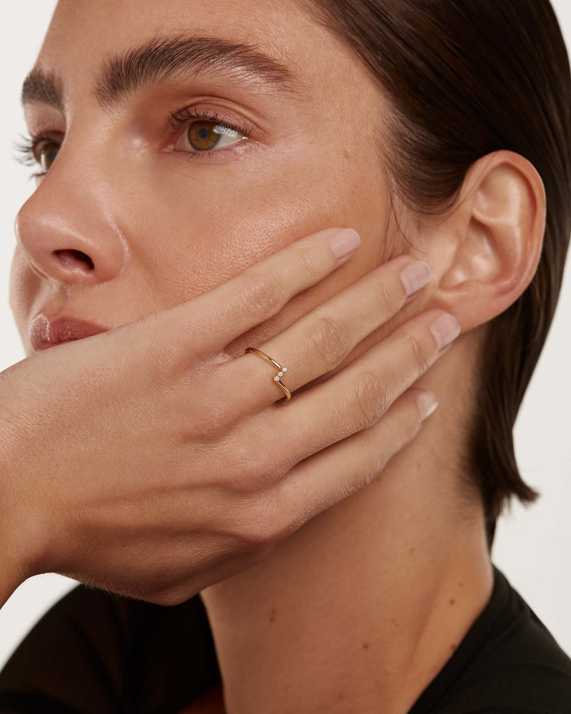 Diamonds and gold Balance Ring - 
  
    18K Gold
  
