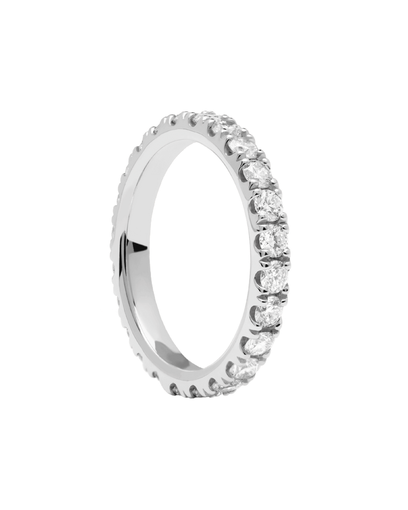 Diamonds and White Gold Eternity Supreme Ring - 
  
    18K White gold / Rhodium silver plating
  
